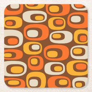 Mid Century Modern Style Square Paper Coaster