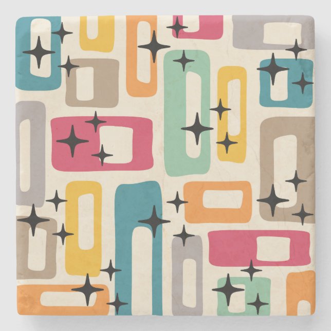 Mid Century Modern Style Stone Coaster (Front)
