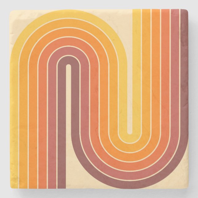 Mid Century Modern Style Stone Coaster (Front)