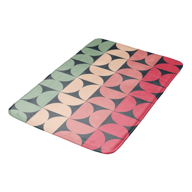 Mid-Century Modern Summer Sunset   Bath Mat (Angled)
