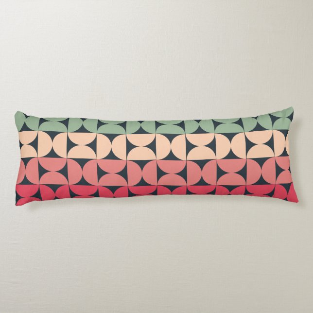 Mid-Century Modern Summer Sunset  Body Cushion (Back)