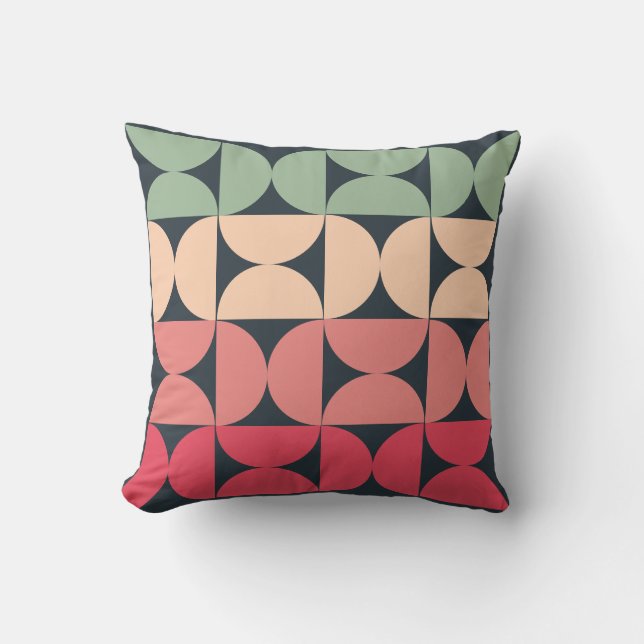 Mid-Century Modern Summer Sunset Cushion (Front)