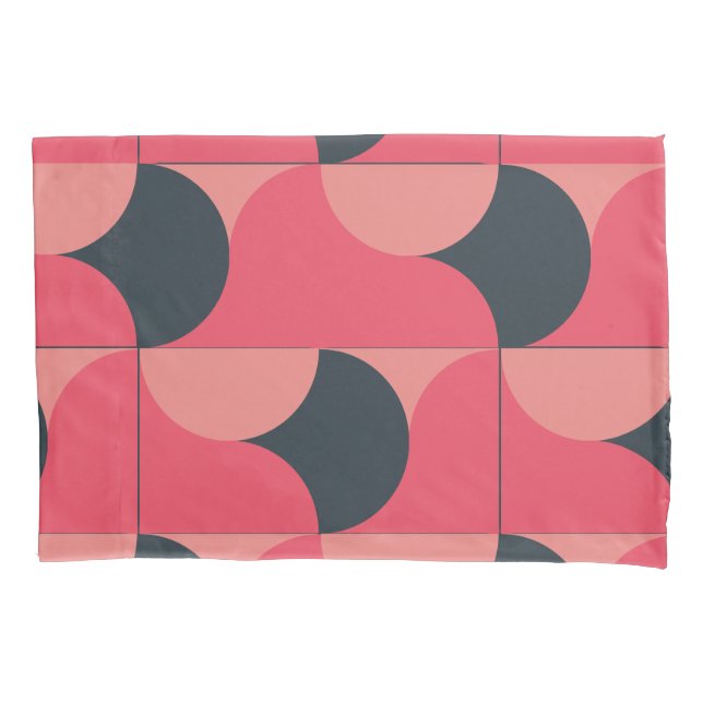 Mid-Century Modern Summer Sunset  Pillowcase (Front)