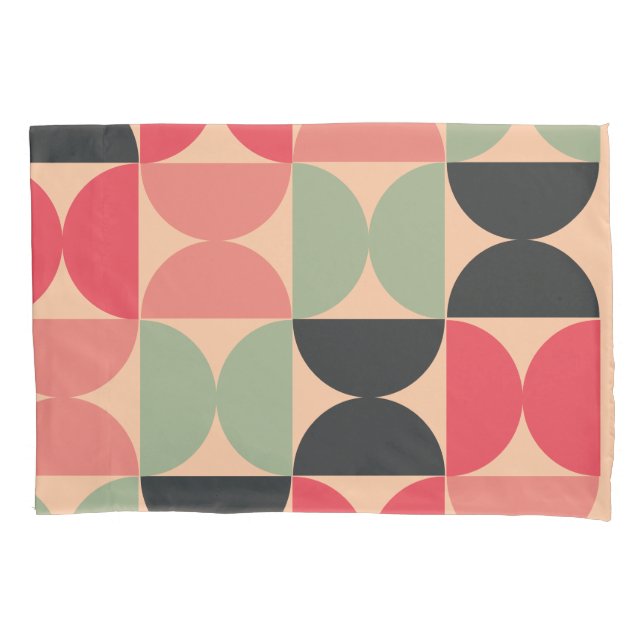 Mid-Century Modern Summer Sunset   Pillowcase (Front)