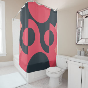 Mid-Century Modern Summer Sunset     Shower Curtain