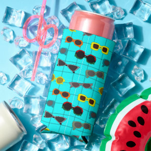 Mid-Century Modern Sunglasses Seltzer Can Cooler