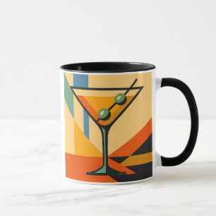 Mid Century Modern Sunrise Bauhaus Martini Mug