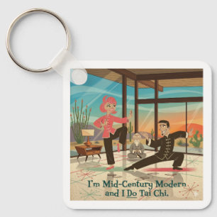 Mid-Century Modern Tai Chi Key Ring
