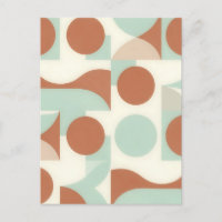 Mid Century Modern Terracotta Abstract Shapes