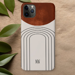 Mid Century Modern Terracotta Arch Cream Line Art Case-Mate iPhone Case