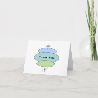 mid-century modern thank you card
