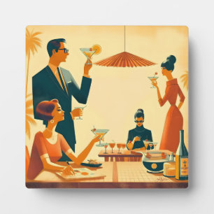 Mid Century Modern The Martini Cocktail Critics Plaque