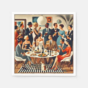 Mid Century Modern The Martini Intellectuals  Napkin
