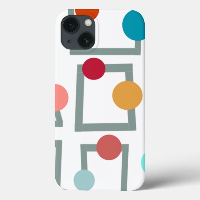Mid-century Modern Trapezoids and Circles Case-Mate iPhone Case (Back)