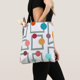 Mid-century Modern Trapezoids and Circles  Tote Bag
