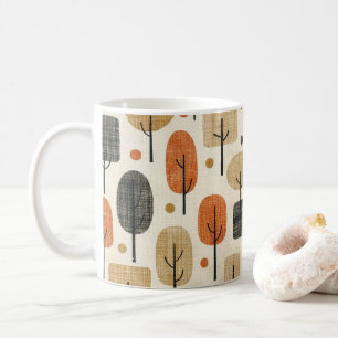 Mid Century Modern Tree Pattern Coffee Mug