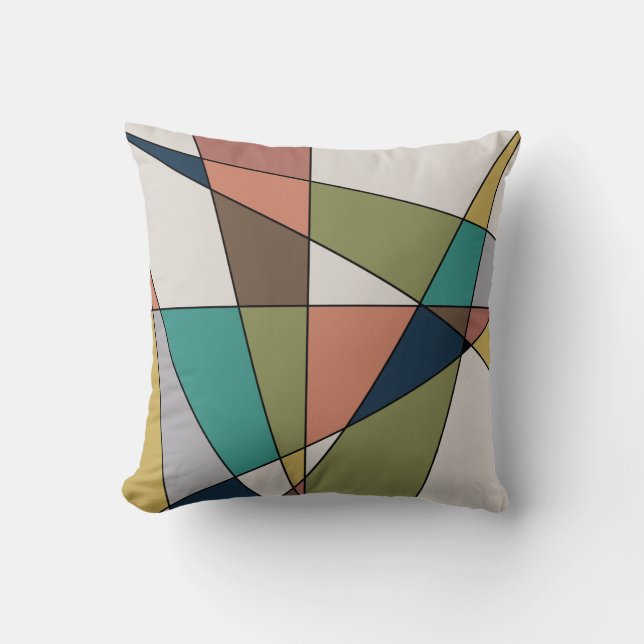 Mid Century Modern Triangle Abstract Cushion (Front)