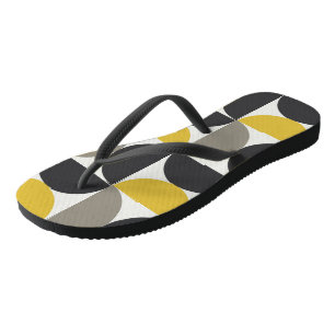 Mid-Century Modern Turmeric Gunmetal Jandals