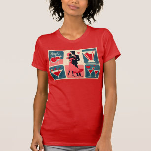 Mid Century Modern Valentine Dancing Couple T-Shirt