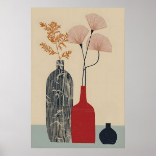 Mid Century Modern Vase Wall Art Print