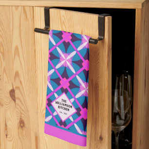 Mid-century Modern Vibrant Colours Tea Towel