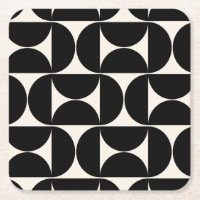 Mid Century Modern Vintage Pattern Black And White