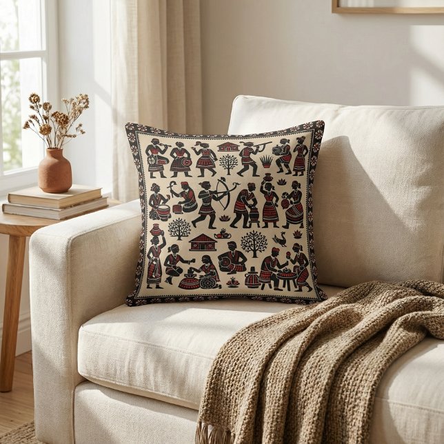 Mid century modern vintage retro pattern atomic cushion (Creator Uploaded)