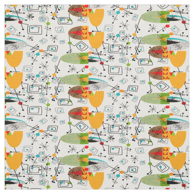 Mid-Century Modern Whimsical Fabric 5 (Swatch)