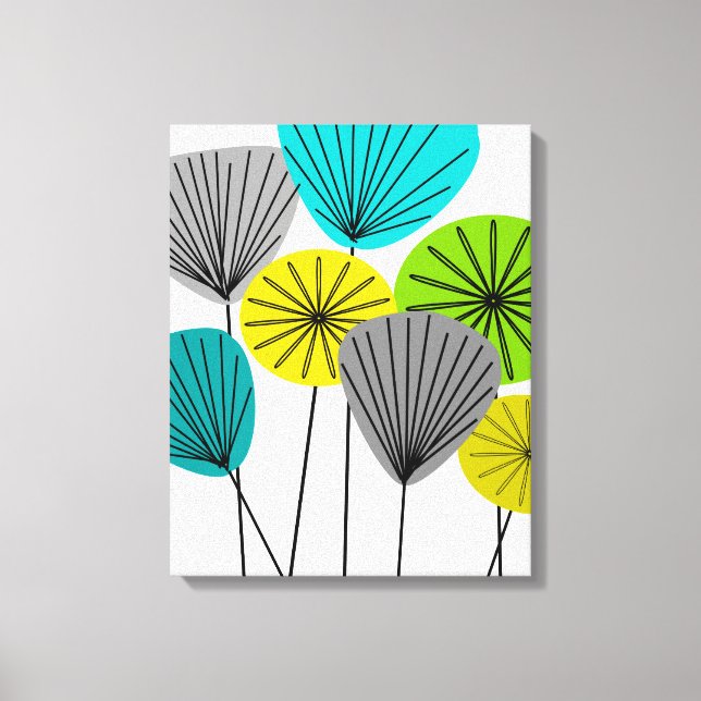 Mid Century Modern Wrapped Canvas Seed Pods 2 (Front)