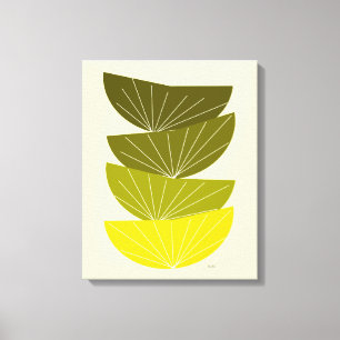 Mid Century Modern Wrapped Canvas Seed Pods 3