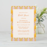 Mid Century Modern Yellow Geometric Bridal Shower