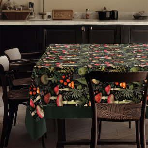 Mid-Century Mushroom Tablecloth Rustic Elegance