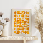 Mid Century Mustard Yellow Geometric Wall Art<br><div class="desc">Mid Century Mustard Yellow Geometric Wall Art Print</div>