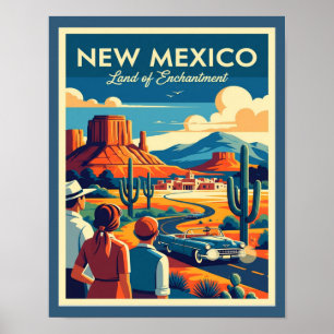 Mid-Century New Mexico Poster