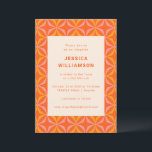 Mid Century Orange Geometric Unique Bat Mitzvah Invitation<br><div class="desc">Mid Century Modern Orange Geometric Unique Bat Mitzvah Invitation</div>
