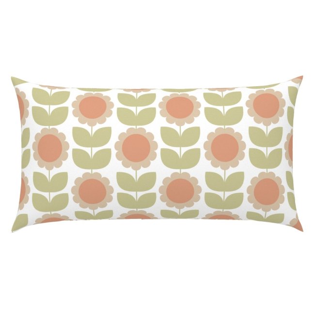  Mid-Century Pastel Pink Retro Floral Pattern Pillowcase (Creator Uploaded)