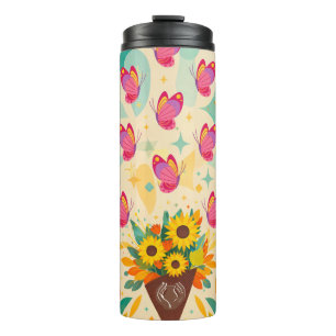 Mid‑Century Petalflight Thermal Tumbler