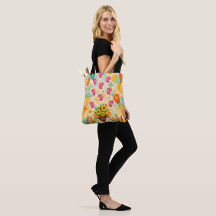 Mid‑Century Petalflight Tote Bag