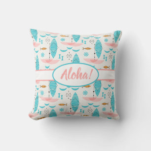 Mid Century Pink Catamaran Cushion