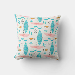 Mid Century Pink Catamaran Cushion