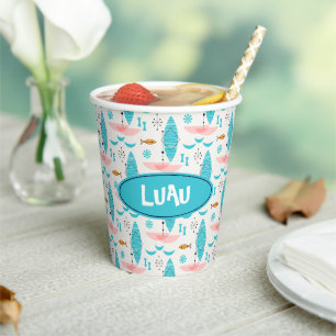 Mid Century Pink Catamaran Paper Cups