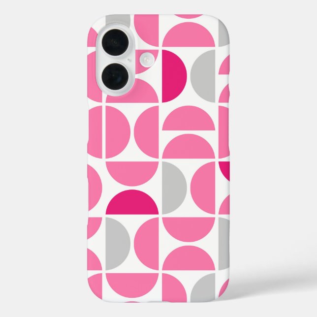 Mid Century Pink Tiles Case-Mate iPhone Case (Back)