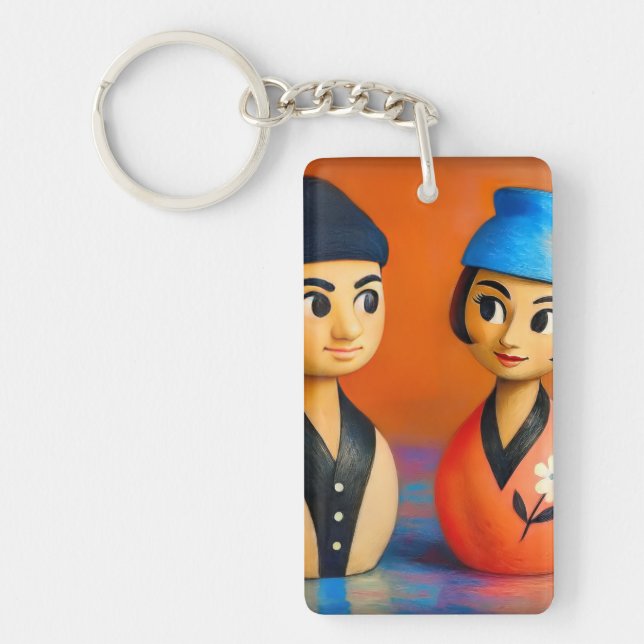 MID-CENTURY POP ART. KEY RING (Front)