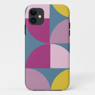 mid century psychedelic purple pink colours mo Case-Mate iPhone case
