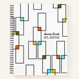 Mid Century rectangles Notebook