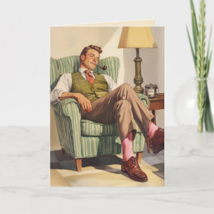 Mid-Century Relaxation: A Gentleman’s Repose Invitation