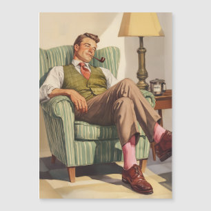 Mid-Century Relaxation: A Gentleman’s Repose Magnetic Invitation