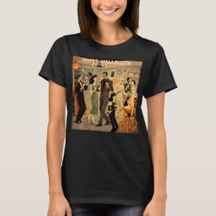 Mid Century Retro 40s Halloween Martini Party T-Shirt