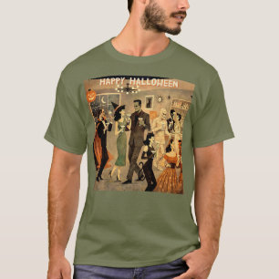 Mid Century Retro 40s Halloween Martini Party T-Shirt