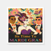 Mid Century Retro 60s Mardi Gras Cocktail Party